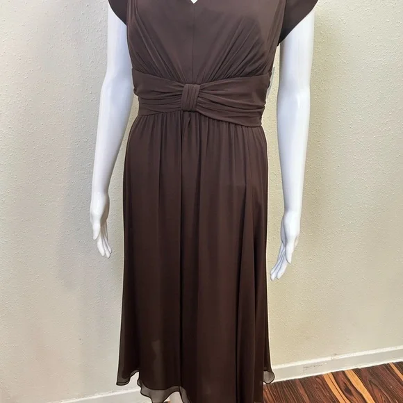 Suzi Chin for Maggy Boutique Chocolate Midi Dress - Picture 3 of 12